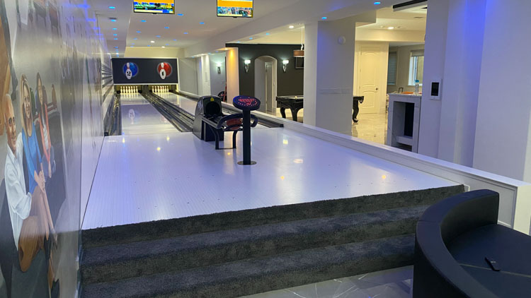 At Home Bowling Alley Installation String Pinsetters Olana San Jose California Funk Bowling WIDE 4 Of 7, Funk Bowling