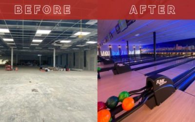 Brand New Bowling Alley Installation With Custom Seating – Bartlett, Illinois