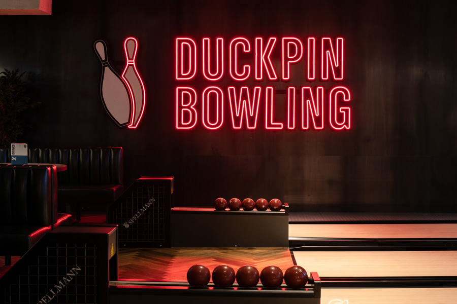 duckpin bowling installation brewdog waterloo london
