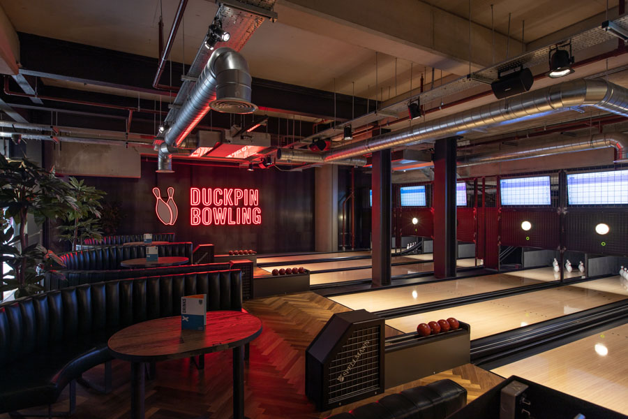 duckpin bowling installation brewdog waterloo london