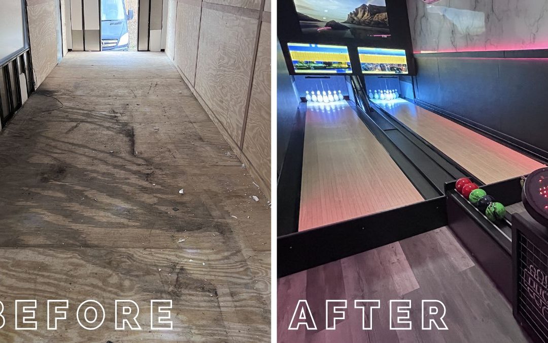 2-Spur Duckpin Installation im Wohnwagen in Maryland