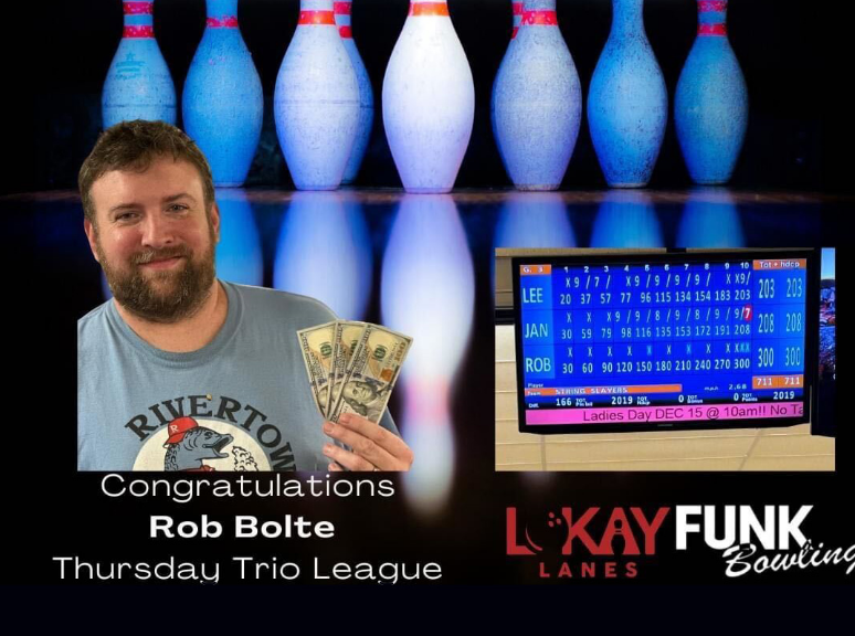 Lokay Lanes meldet das erste vom USBC sanktionierte 300-Spiel, das auf Funk’s String Pinsetters gebowlt wurde