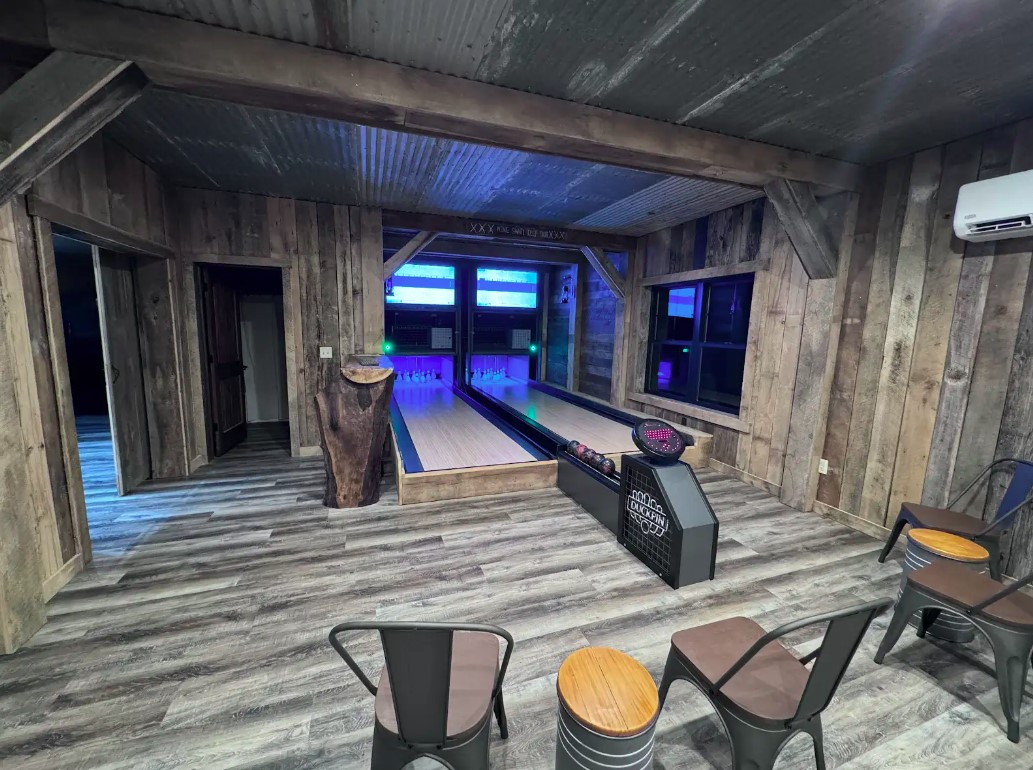 duckpin bowling installation in bardominium of Hocking Hills - Funk Bowling