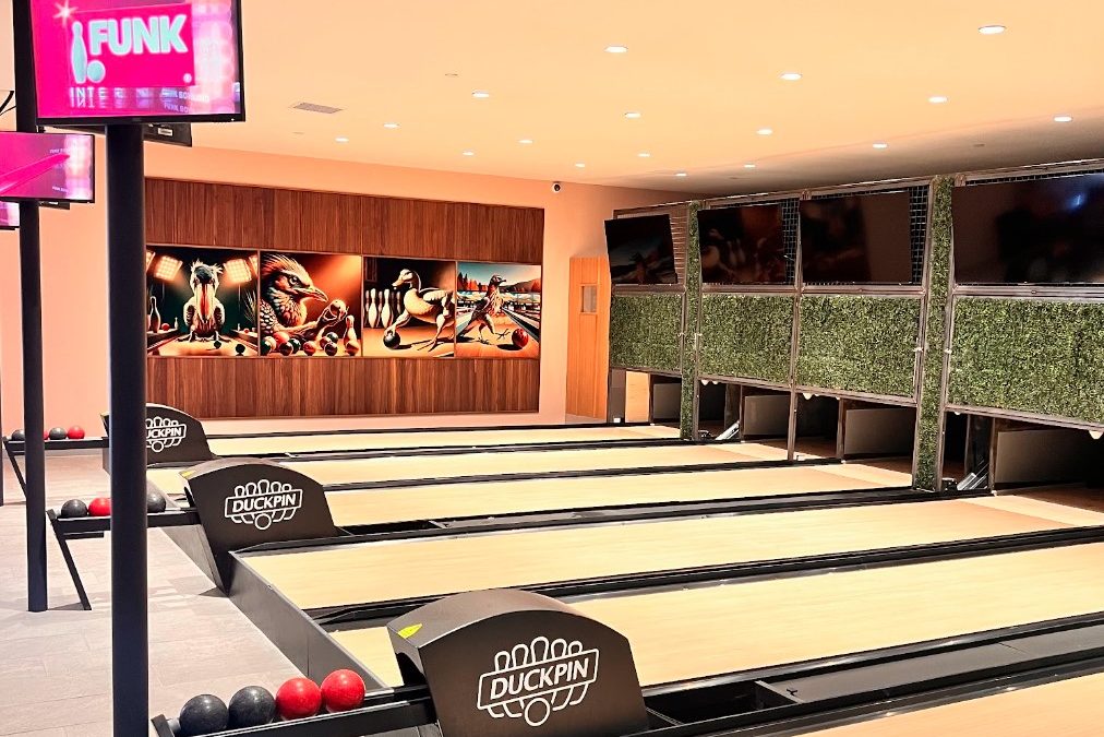 Duckpin Installation im Lane Park in Scottsdale, Arizona
