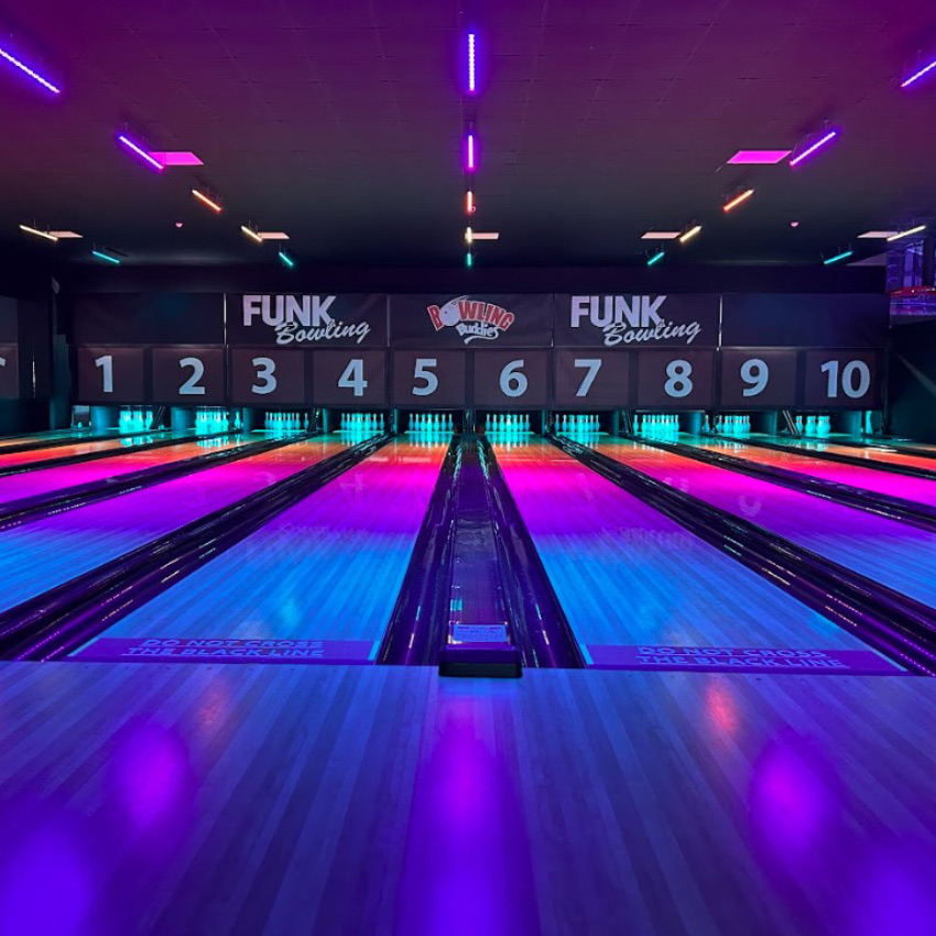 LED Lighting Bowling Installation Funk Bowling 850px, Funk Nordamerika