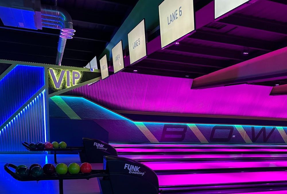 Funk’s 8-Lane Bowling Installation for ELEVATE Entertainment Center in Athlone, Ireland