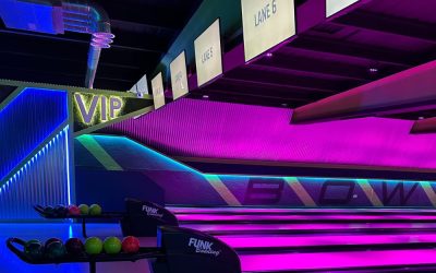 Funk’s 8-Lane Bowling Installation for ELEVATE Entertainment Center in Athlone, Ireland