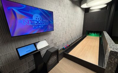 Bowling Alley Builders at Work Above the City: Installing Duckpin Lanes on the 10th Floor